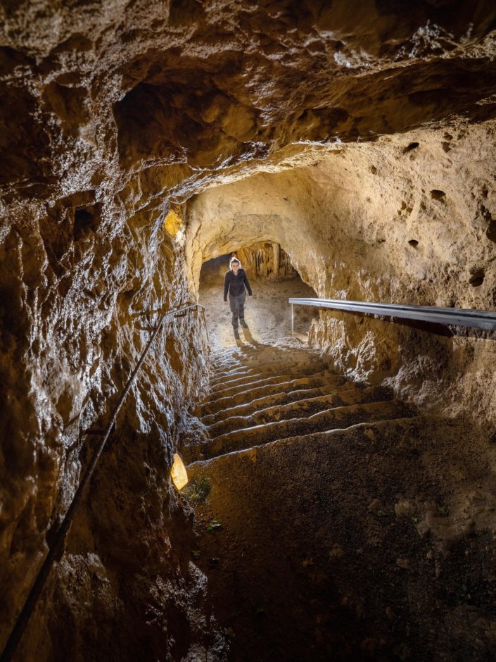 Grotte de Domme - ancien escalier supprimé