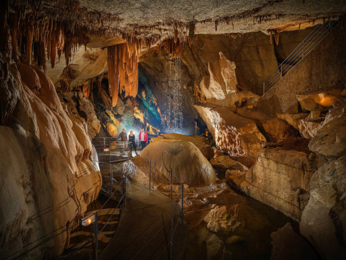 La grotte de la Cocalière - La salle de la Cascade