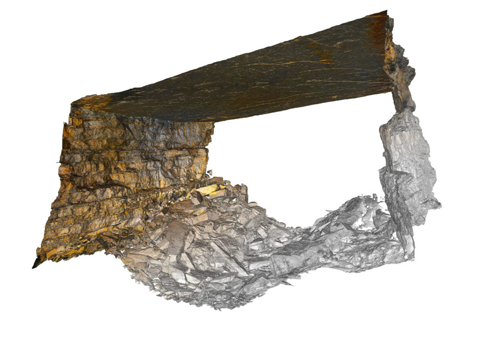 Une coupe du modèle numérique de la Grotte de Castelbouc